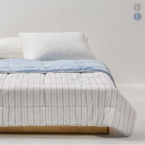 자주 최초판매가 25,900원   JAJU/자주  스트라이프 피치스킨 차렵이불 SS 2종택1