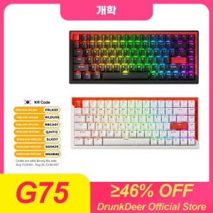 DrunkDeer G75 래피드 트리거 게이밍 키보드 HE 마그네틱 스위치 TKL PC FPS 게임용