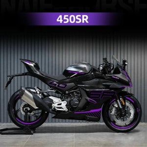 CFMOTO 450SR 스티커 개조 보라색 바디 스티커 데칼 휠 허브 스티커 방수 오토바이 장식