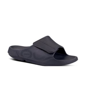 [우포스] [OOahh Sport Flex] 블랙 남여공용 슬라이드 UPSO6G855BK