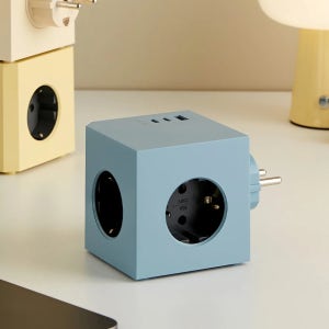 [모던하우스] 선 없는 고용량 고속충전 큐브 멀티탭 3구+1USB+2C 블루