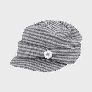 [바우프] 버튼 뉴스보이 캡 [스트라이프 그레이]