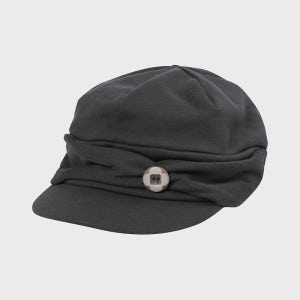 [바우프] 버튼 뉴스보이 캡 [차콜]