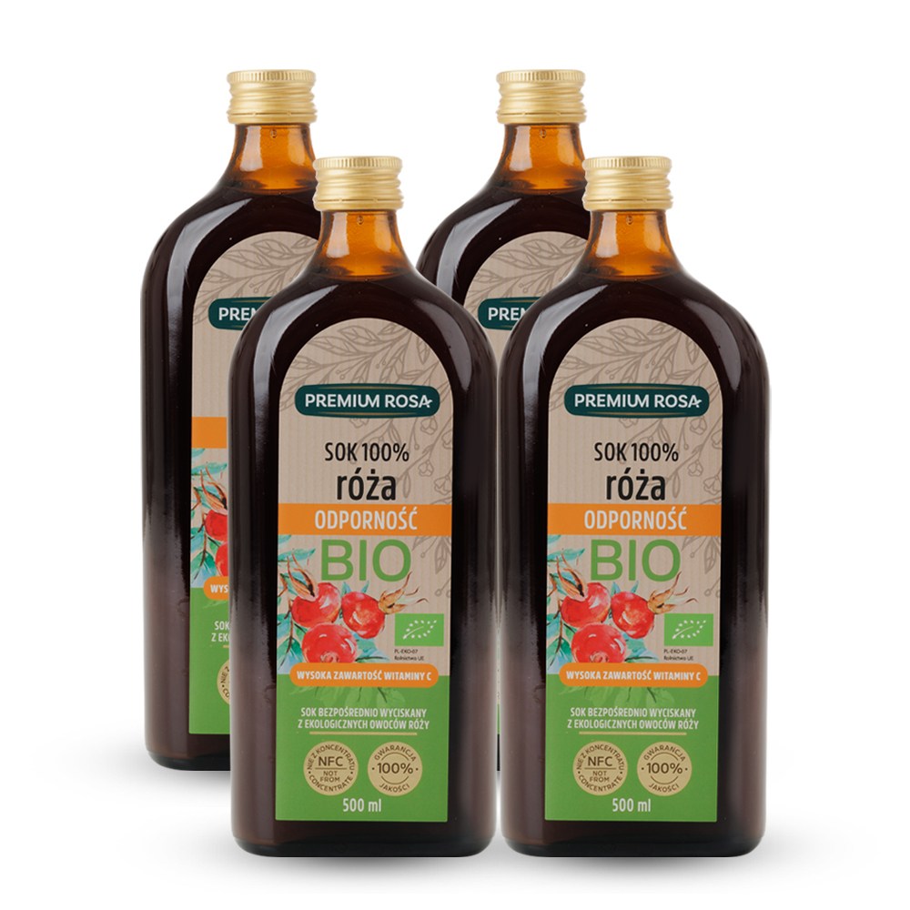 프리미엄로사 유기농 <b>로즈힙</b> 퓨레 원액 주스  500ml  4개