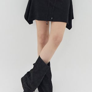 디어스토커 dearstalker ISOLA FOLD MINI SKIRT - BLACK