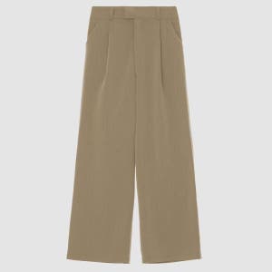 디어스토커 dearstalker D. BASIC FONT WIDE SLACKS - BROWN