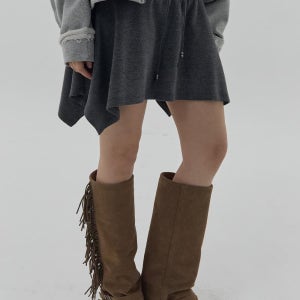 디어스토커 dearstalker ISOLA FOLD MINI SKIRT - CHARCOAL