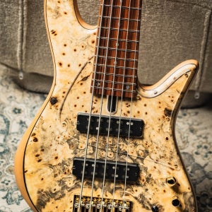 Fodera Emperor 5 Standard Special LTD-Buckeye Burl Top w/Pau Ferro Fingerboard & Trans Pickguard (20