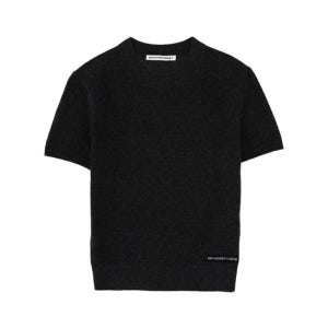 알렉산더왕 여성 블랙 반팔 티셔츠 4KC1261114010