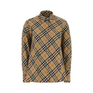 버버리 셔츠 자수 코튼 셔츠 샌디체크