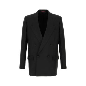 [구찌] 25FW 구찌 더블 브래스트 테크니컬 파나마 수트 자켓 849881Z7AYA 1000 BLACK