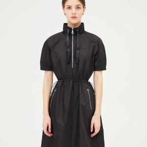 [듀베티카 공식몰] 피아노사 N VDOP30343-BKS [여름 우븐 반팔 원피스 블랙]