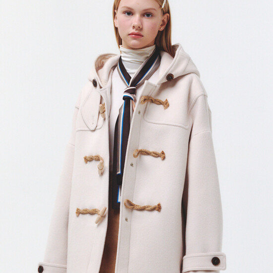 메인부스 Oversized Half Duffle Coat(Ivory)