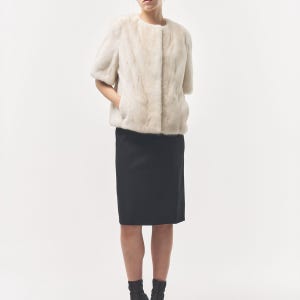 [롯데백화점] 진도모피 하프슬리브 밍크 자켓 (CFJ014) LE1221121307