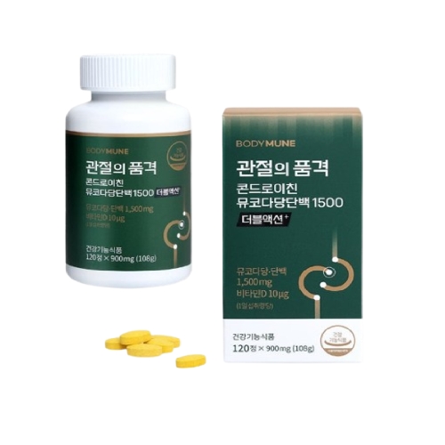 바디뮨 관절의 품격 콘드로이친 뮤코다당단백 1500 900mg x 120정, 1개