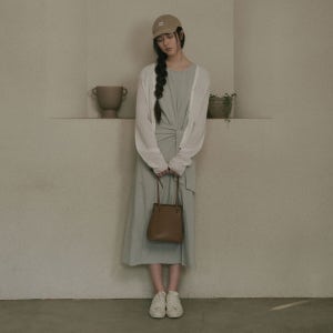 [세이지먼트] MANDY TIE LONG DRESS_SKYBLUE