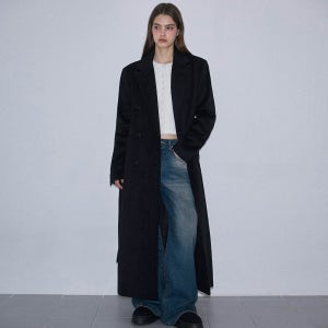 [로제프란츠] Double Button Maxi Long Coat [Black]