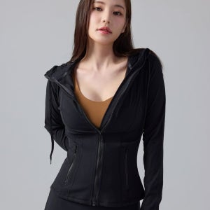 [해즈소울] 액티브 슬림 집업 (S-XL) 요가 헬스 러닝 워머 핑거홀 아우터