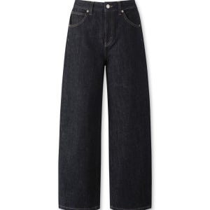 여성 커브드 데님 팬츠