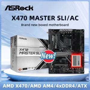 ASRock X470 마스터 SLI/AC X470 마더보드 소켓, AM4 DDR4 64GB 지지대 AMD Ryze 5600 5700 1400 4600 2700 5300 CPU AT