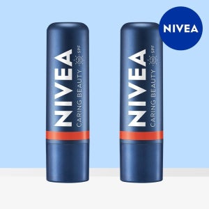 니베아 케어 앤 컬러 립밤 크림코랄 4.8g 2개