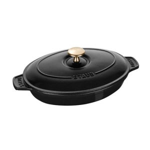 [스타우브] 타원형 핫 플레이트 블랙 ST332325