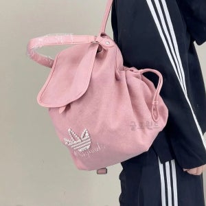 아디다스 우먼스 캐주얼 펄 비즈 백팩 배낭 가방 핑크 KW1271