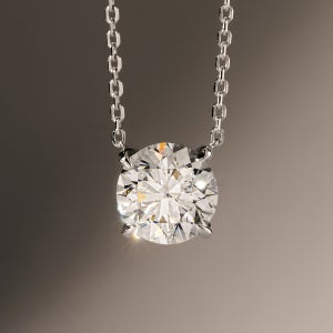 랩다이아몬드 4프롱 이터널 선샤인 솔리테어 목걸이 (2캐럿)