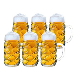 [오베르글라스] 독일 스토즐 Oberglas Diamond 다이아몬드 맥주잔/유리잔 500ml 6pcs