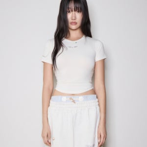 [디스이즈파인] 베이비 크롭 티 크림 TIF01TS02