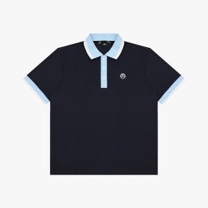 드루 [하프클럽/드루]드루 골프 남성 배색 세미오버핏 카라 티셔츠 DM52ST37NA