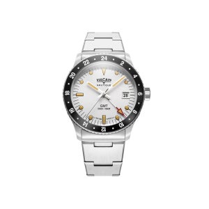 스킨다이버 노틱 GMT 화이트 베이지 다이얼 스틸 38mm