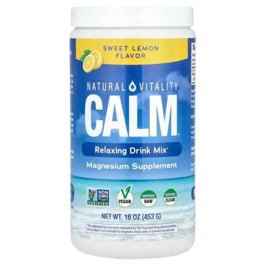 Natural Vitality, CALM , 릴랙싱 드링크 믹스, 스위트 <b>레몬</b>, <b>453g</b>(16oz)
