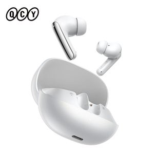 QCY MeloBuds N20 무선 블루투스 6.0 이어폰 13mm 드라이버 -50dB 적응형 하이브리드 노이즈 캔슬링 이어버드 40시간 사용 HT20 헤드폰