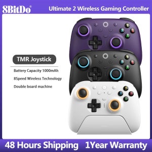8BitDo Ultimate 2 무선 컨트롤러, 블루투스/USB/2.4G 게임패드(TMR 조이스틱 충전 도크 포함), 윈도우 PC, 애플, 스팀용