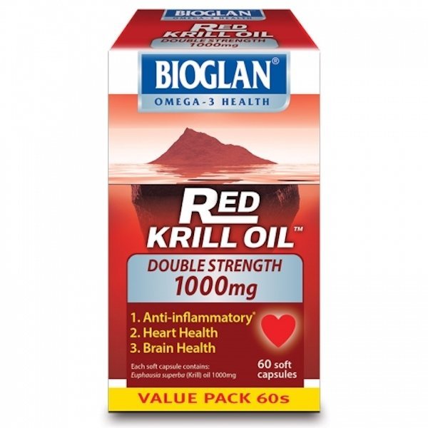 바이오글란 <b>레드 크릴 오일 1000mg</b> 60정