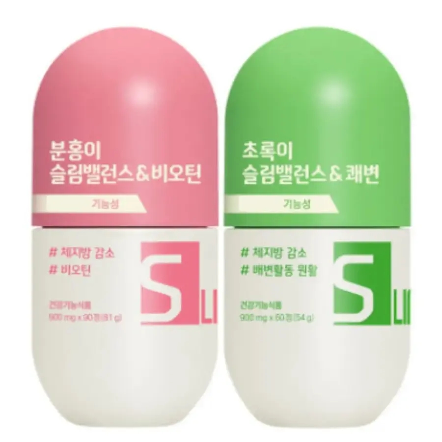 <b>GRN</b> 분홍이 초록이 슬림밸런스 비오틴 <b>쾌변</b> 2종 세트 BNS