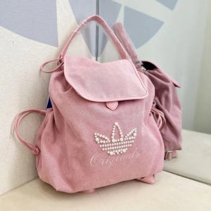 아디다스 우먼스 캐주얼 펄 비즈 백팩 배낭 가방 핑크 정품 KW1271