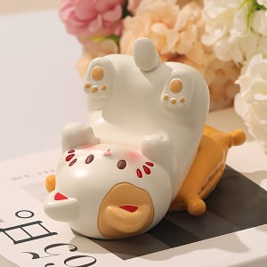 매력적인 고양이 모양 레진 폰 스탠드, 꽃무늬 디자인 - 학생 및 전문가에게 이상적, 생일, 크리스마스, 추수감사절 선물로 완벽, 귀여운 책상 장식, 크리스마스, 할로윈 장식,