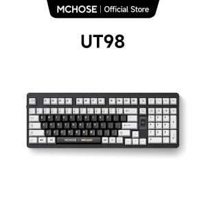 MCHOSE x Unbox Therapy - UT98 기계식 키보드 무선 조용한 사무실용 키보드 RGB 백라이트 맞춤형 게이밍 무소음 키보드