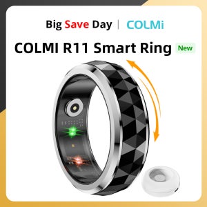 COLMI R11 스마트 링, 남성용 충전 케이스가 포함된 Fidget Spinner 불안 완화 링, 건강 및 수면 모니터, 5ATM 방수