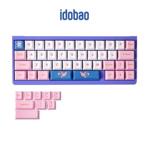 Idobao PBT 키캡 40% 레이아웃 기계식 키보드 캡, 염료 승화 키트, 핑크, 블랙, 퍼플, 오렌지, 그레이, 체리, XDA, MA