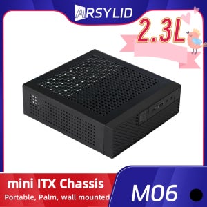 ARSYLID M06 ITX 컴퓨터 케이스, 소형 미니 코어 디스플레이, 폼 팩터 섀시, 35mm 라디에이터, HTPC, 2.3L