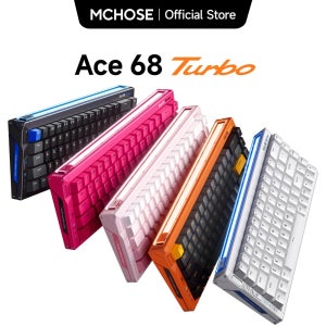 MCHOSE Ace 68 터보 풀 알루미늄 이스포츠 홀 이펙트 키보드 RT 0.001–3.4mm 지연 시간 0.06ms/0.08ms 폴링 8k/16kHz 유선