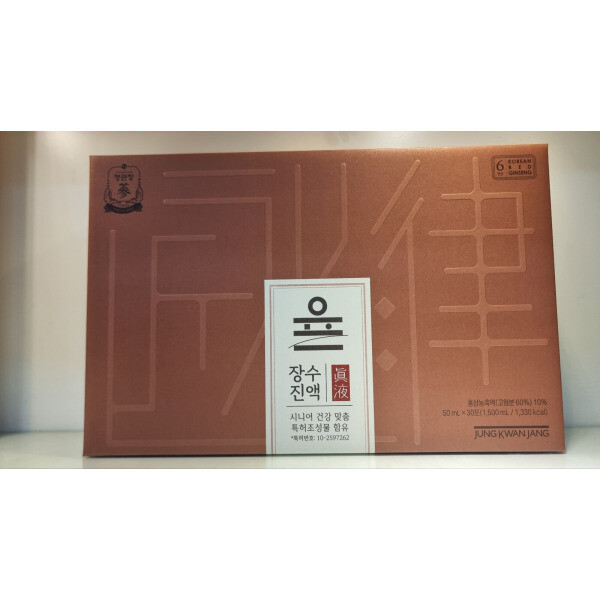 정관장 장수진액(50ml30포) 시니어건강음료 정관장 <b>동일</b>상품 선물용 지친 <b>활력</b>을 위해