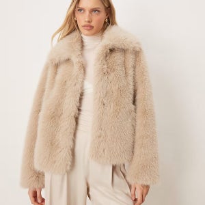지나토리콧 크림색 인조 모피 재킷 자켓 페이크 퍼 Jacke aus Kunstpelz in Cremewei 209615968Cream 153010057