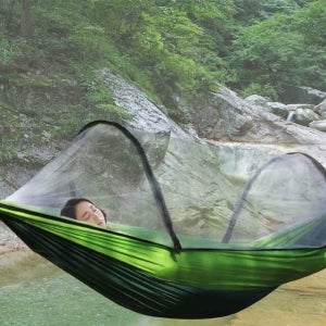 캠핑용 휴대용 해먹 모기장 간이 침대