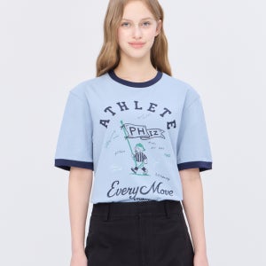 [피즈] [HAZZYS PHIZ] 그래픽 링거 반팔티셔츠 SPTS6E203B1