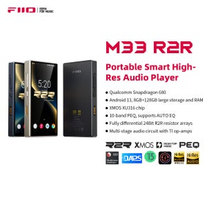 FiiO M33 R2R 디지털 오디오 플레이어, 트루 R2R DAC, 스냅드래곤 680, 8GB+128GB, 5.5인치 풀 HD 디스플레이 탑재