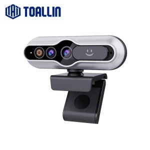 TOALLIN 얼굴 인식 로그인 PC 카메라 2K 1080P Windows Hello 웹캠 카메라(노트북 데스크탑용), 마이크가 있는 USB 카메라